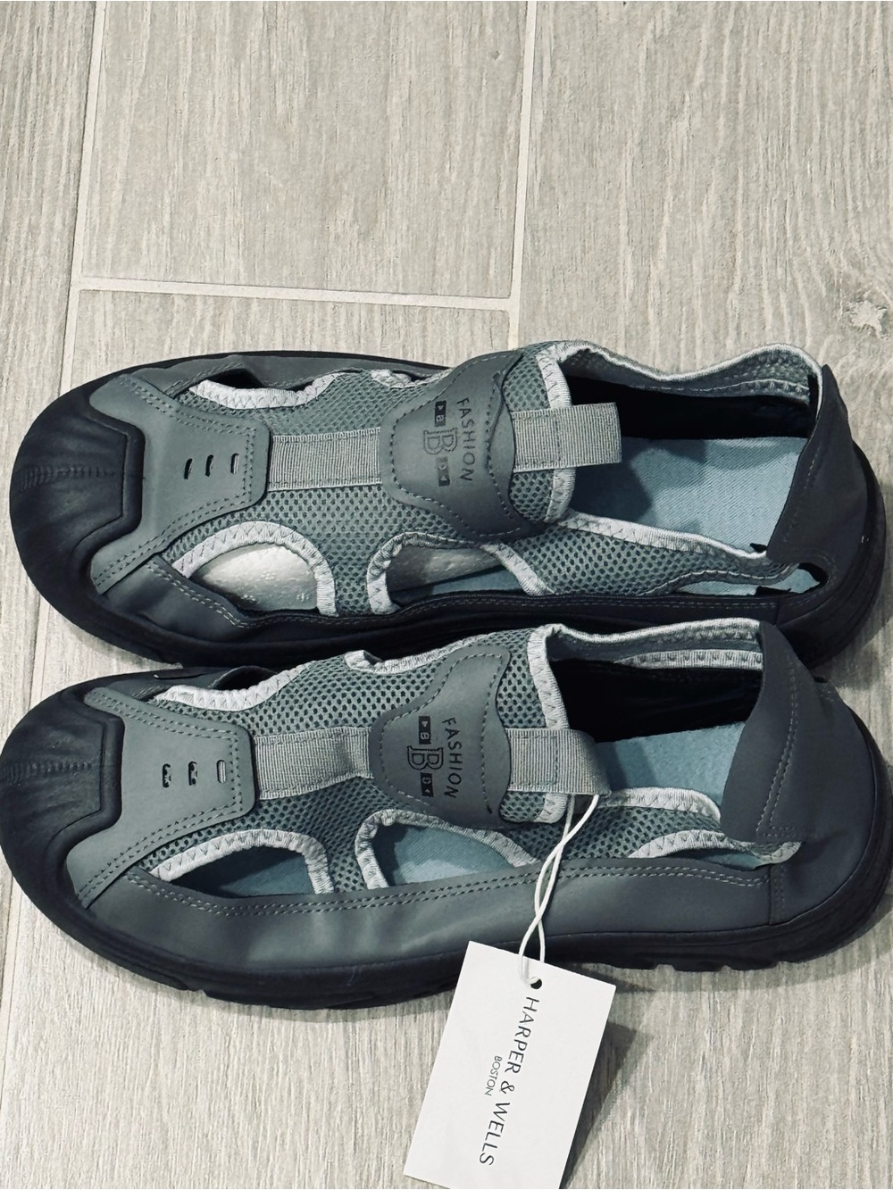 Men's Grey Outdoor Sport Sandals - Breathable ComfortVery